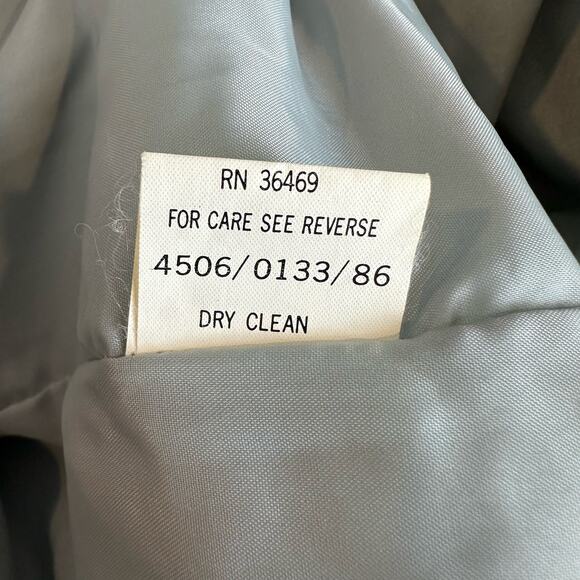 Vintage 80s Changing Scene Silver Nylon Raincoat Belted Trench Coat 12 L Large - Picture 12 of 13